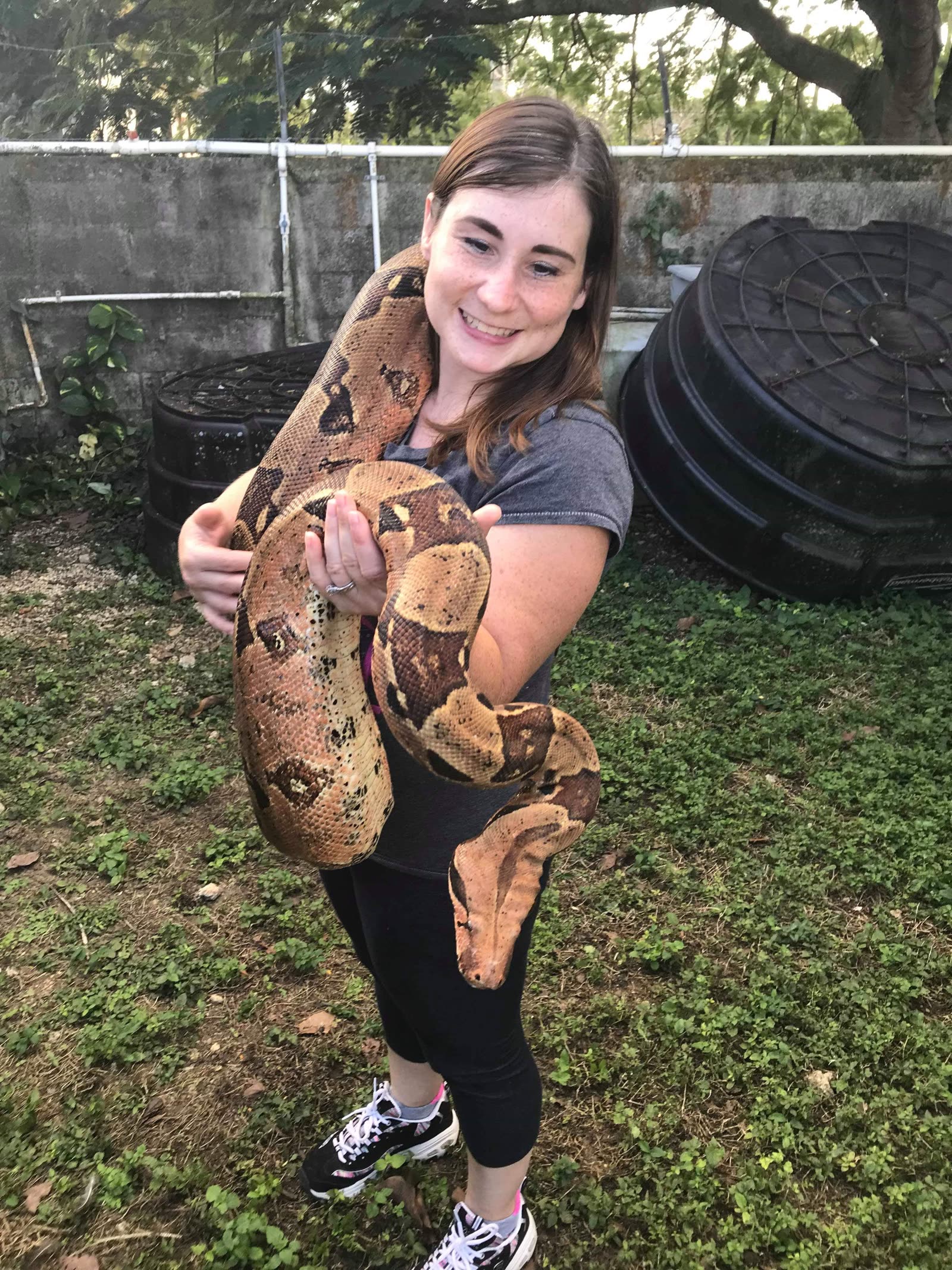 Keeper with a working boa